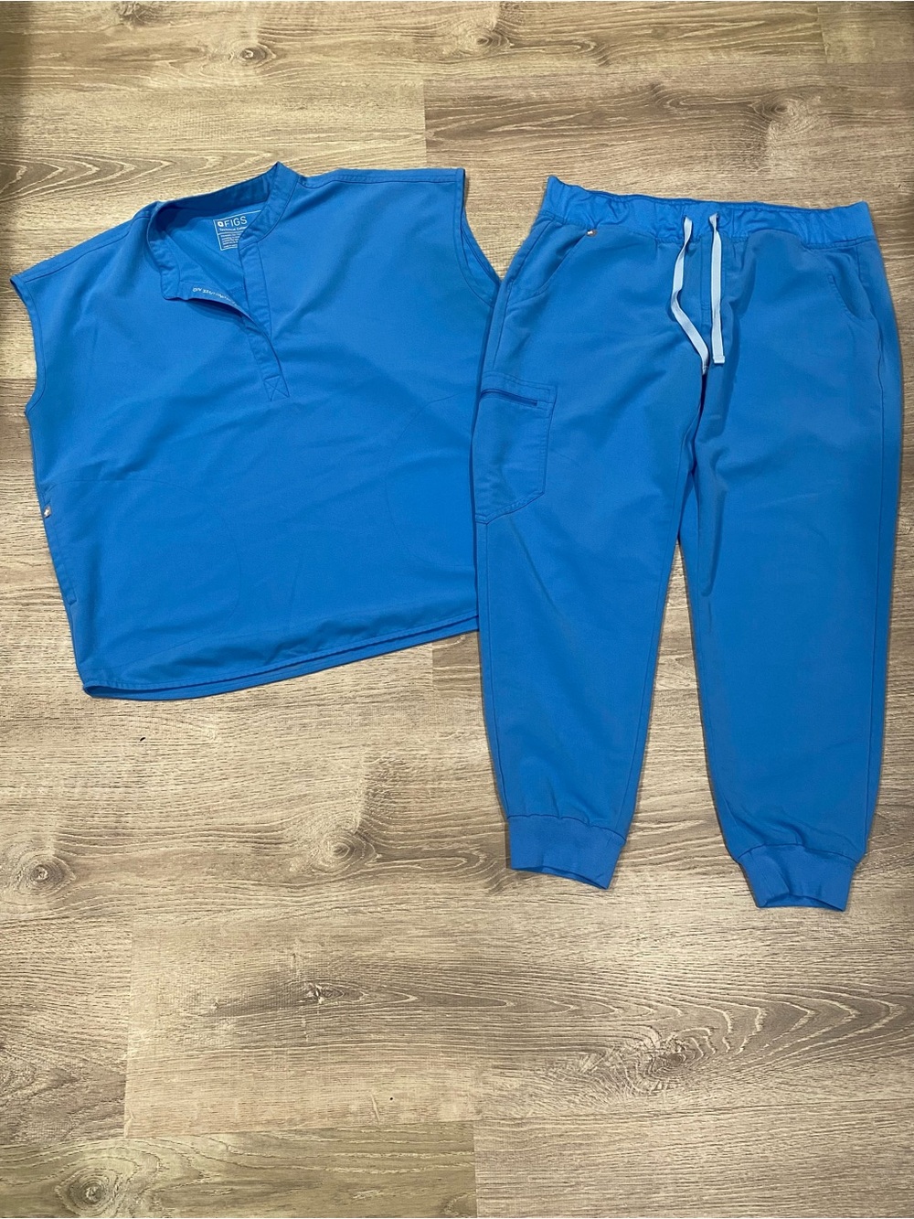 FIGS Royal Blue Scrub Set L / LP Rafaela Oversized Top Zamora Jogger Pants